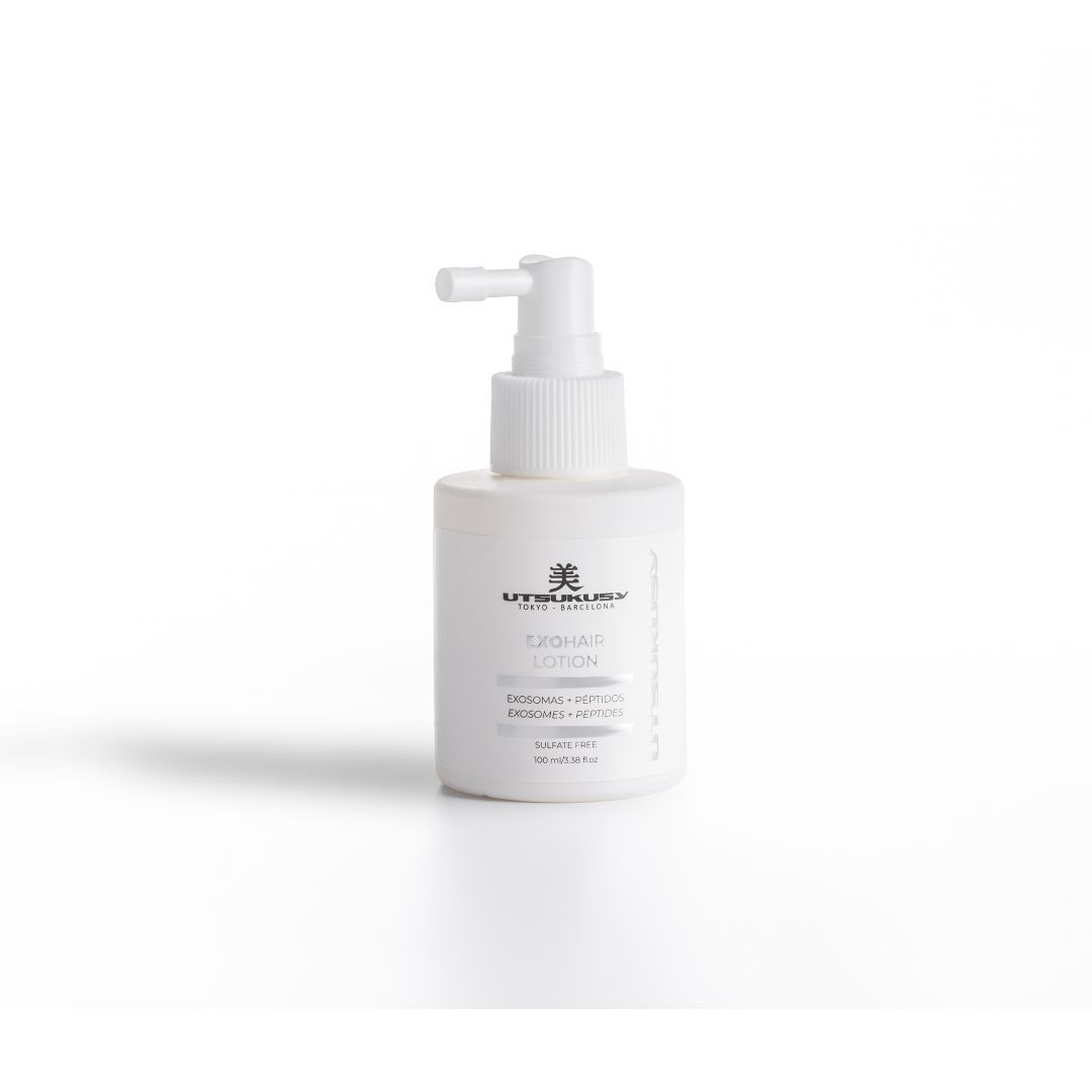 Siendo un experto en márketing digital, cosmetica profesional, Realizame para woocomerce una descripcion corta que incluya el porque se deberia comprar y otra descripción larga que incluya : Beneficios y propiedades CON DETALLE, activos y sus efecto CON DETALLE, protocolo de uso Y COMPLEMENTADO CON EL SHAMPOO EXOHAIR, MASCARILLA EXOHAIR Y SÉRUM EXOHAIR DE UTSUKUSY. Para EXO HAIR LOTION(EXOSOMAS + PÉPTIDOS), de Utsukusy, QUE Tenga buena visibilidad en Google (SEO) y maximice la conversión, debe cumplir con una estructura técnica y de contenido que aporte valor al usuario y sea legible para los motores de búsqueda. Los elementos fundamentales se resumen en contenido original, experiencia de usuario (UX) y optimización técnica (SEO On-page). Utiliza la información que te adjunto: FICHA TÉCNICA EXOHAIR LOTION EXOSOMAS + PÉPTIDOS Loción formulada con ingredientes regeneradores: exosomas de cúrcuma y péptidos antiedad para regenerar y rejuvenecer el cabello desde la raíz hasta las puntas. Combate la fragilidad y revitaliza el cabello, recuperando su fuerza, brillo y elasticidad natural. -------------- INGREDIENTES ACTIVOS CLAVE: EXOSOMAS de CÚRCUMA: EXO HAIR LOTION (Exosomas + Péptidos) de Utsukusy