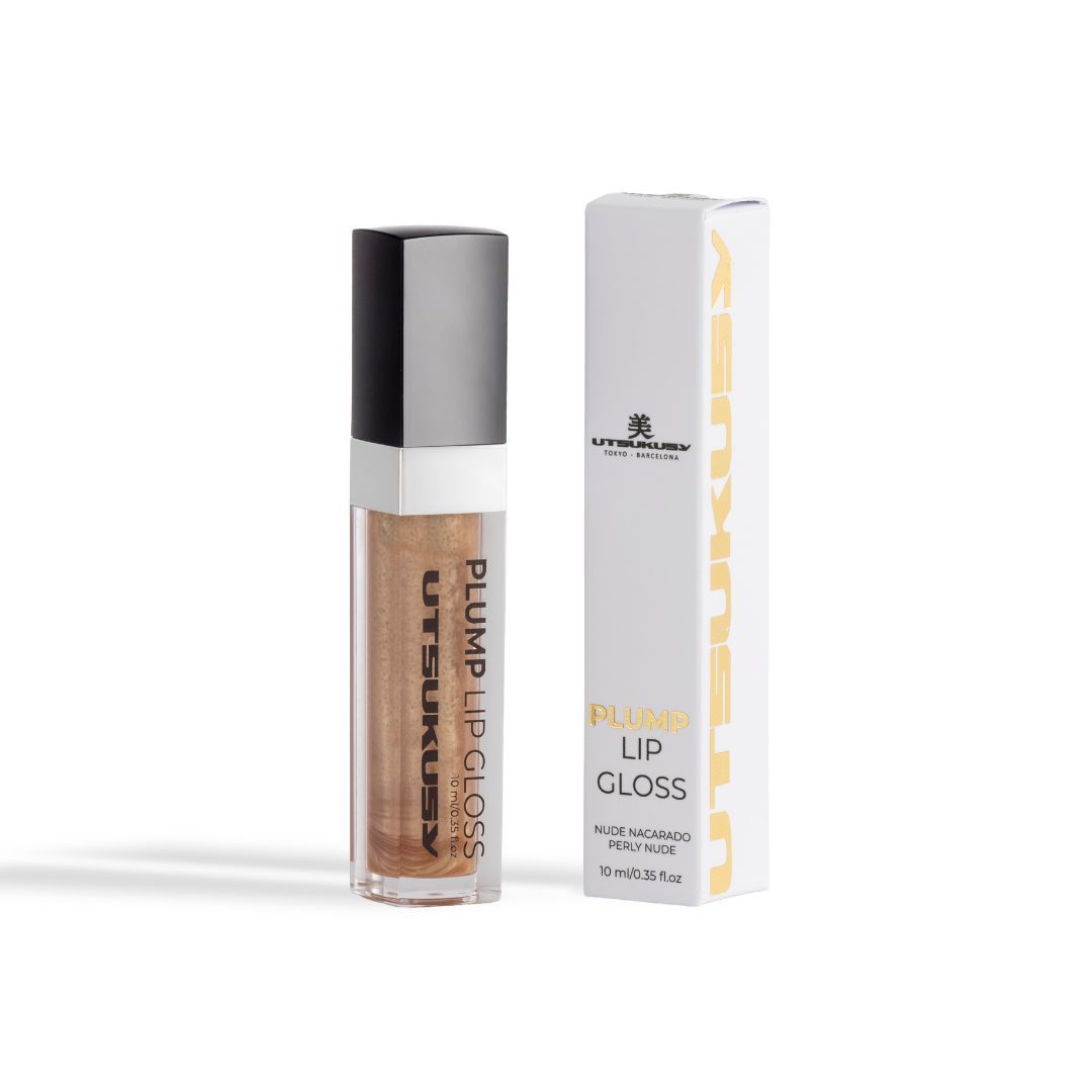 Voluminizador PLUMP LIP GLOSS Nude Nacarado de Utsukusy
